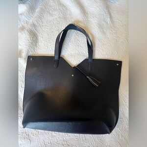Neiman Marcus Dark Blue Leather Tote